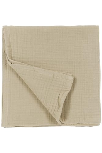 Meyco Home Uni Decke, pre-Washed Musselin (aus 100% vorgewaschener, hydrophiler Baumwolle, absorbiert Feuchtigkeit, atmungsaktives und weiches Material, Größe: 140 x 200 cm), Sand Meyco Home Uni Decke, pre-Washed Musselin (aus 100% vorgewaschener, hydrophiler Baumwolle, absorbiert Feuchtigkeit, atmungsaktives und weiches Material, Größe: 140 x 200 cm), Sand von Meyco Baby