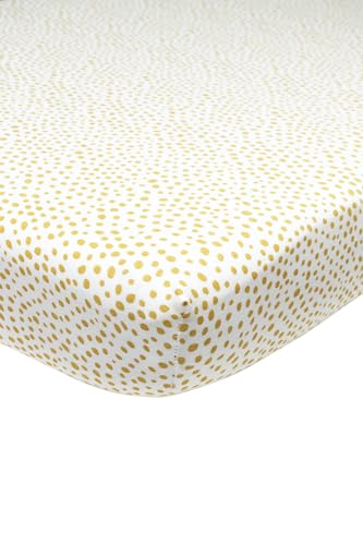 Meyco Home Basic Jersey Cheetah Spannbettlaken für 1-Person (Bettlaken mit weicher Jersey-Qualität, aus 100% Baumwolle, perfekte Passform durch Rundum-Gummizug, Maße: 90 x 200 cm), Honig Gold von Meyco