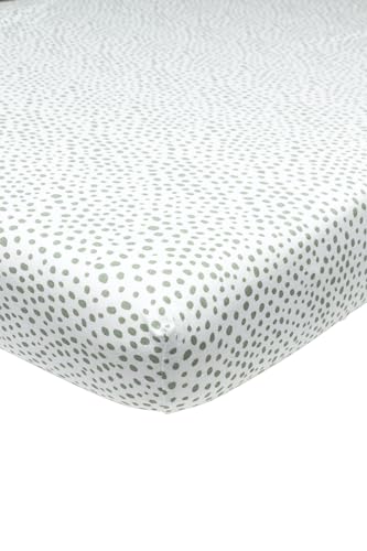 Meyco Home Basic Jersey Cheetah Spannbettlaken für 1-Person (Bettlaken mit weicher Jersey-Qualität, aus 100% Baumwolle, perfekte Passform durch Rundum-Gummizug, Maße: 90 x 200 cm), Waldgrün von Meyco