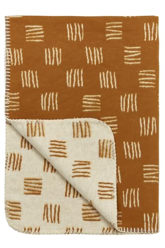 Meyco Baby Babydecke - Block Stripe Camel/Offwhite - 75x100cm - Einzelpackung von Meyco