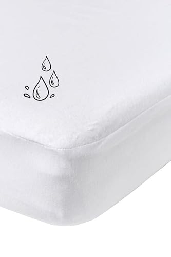 Meyco Home Molton PU wasserdichtes Spannbettlaken Zweifler (Bettlaken aus 100% Baumwolle, perfekte Passform durch Rundum-Gummizug, atmungsaktiv, Maße: 120 x 200 cm), Weiß Meyco Home Molton PU wasserdichtes Spannbettlaken Zweifler (Bettlaken aus 100% Baumwolle, perfekte Passform durch Rundum-Gummizug, atmungsaktiv, Maße: 120 x 200 cm), Weiß von Meyco