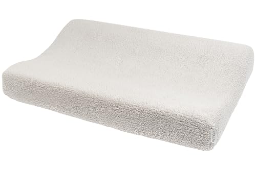 Meyco Wickelauflagenbezug Teddy (kuscheliger Wickeltischauflage Bezug, pflegeleicht & hochwertig, Teddy-Fleece, Babyzubehör in 50 x 70 cm), Greige von Meyco