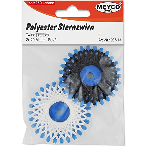 Sternzwirn weiß und schwarz sort. 2 x 20 Meter Meyco Hobby Sternzwirn weiß und schwarz sort. 2 x 20 Meter Meyco Hobby von Meyercordt GmbH