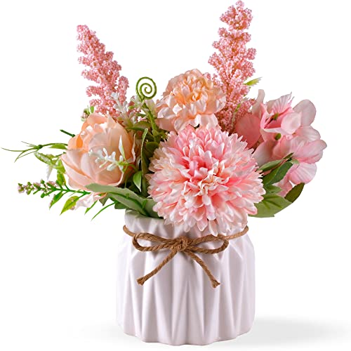 Künstliche Topfblumen, kleine Keramikvase, künstliche Blumenpflanzen, Schreibtisch-Dekoration für Zuhause und Büro, künstliche Blumen, Hortensien, Dekoration für Tisch, Bücherregal, Schlafzimmer, Künstliche Topfblumen, kleine Keramikvase, künstliche Blumenpflanzen, Schreibtisch-Dekoration für Zuhause und Büro, künstliche Blumen, Hortensien, Dekoration für Tisch, Bücherregal, Schlafzimmer, von Meyerascal