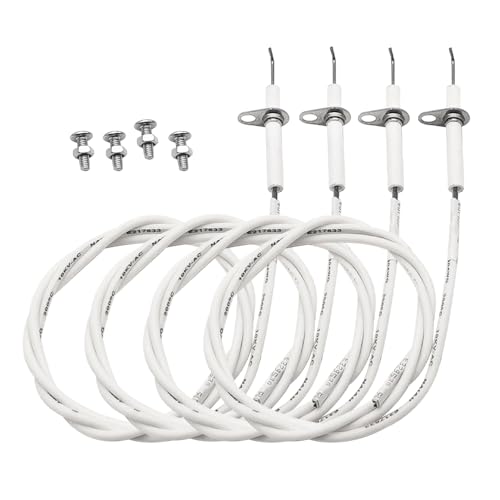 Meyffon 4er-Pack Grill-Zünddraht und Keramikelektroden-Set, passend für Jenn Air, BBQ Grillgeschirr, Vermont Casting und andere Gasgrill-Zündelektroden, Gasbrenner von Meyffon