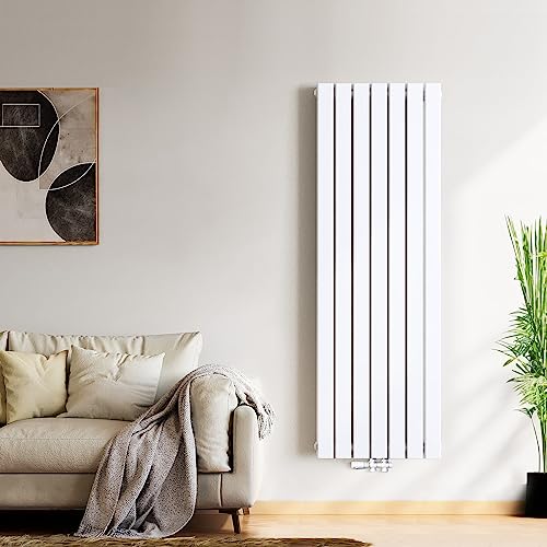 Meykoers Design Heizkörper Flach 1600 x 540mm Flachheizkörper Vertikal Paneelheizkörper Mittelanschluss Einlagig Wandheizkörper Weiß 991 Watt Radiator von Meykoers