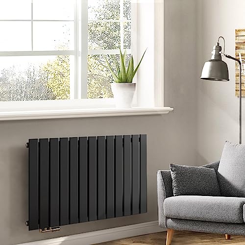 Meykoers Design Heizkörper Flach Horizontal 630 x 1000mm Anthrazit Einlagig Badezimmer Paneelheizkörper Seitenanschluss Heizung Flachheizkörper 730W von Meykoers