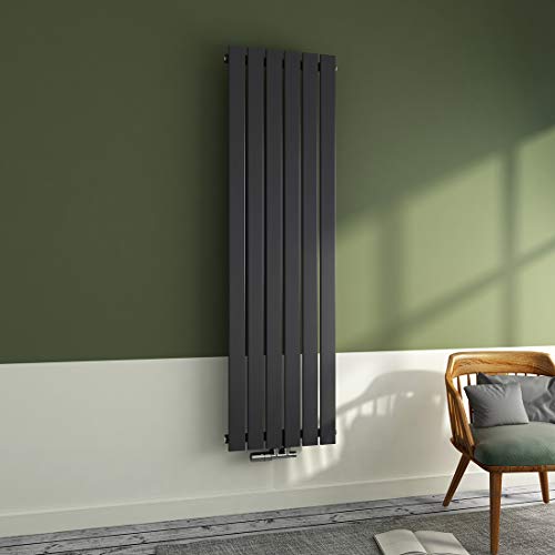 Meykoers Design Heizkörper Flach Modern 1600 x 460mm Vertikal Heizkörper Einlagig Anthrazit 850 Watt Paneelheizkörper Flachheizkörper Wandheizkörper für Badezimmer Wohnzimmer von Meykoers