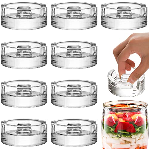 Mezchi 9er-Pack Gärgewicht mit leicht zu greifendem Griff, Glas-Gärdeckel, perfekt für Gläser mit breiter Öffnung, praktisches Beizset für Sauerkraut, Gurken und andere fermentierte Lebensmittel von Mezchi