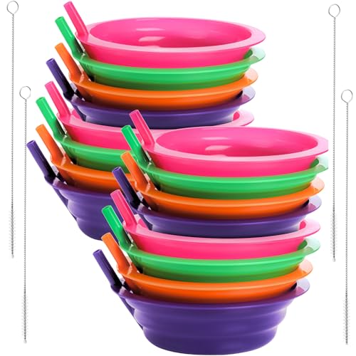 Mezchi Müslischalen mit Strohhalmen für Kinder, 625 ml, Frühstücksschale für Kinder, BPA-frei, wiederverwendbare Schalen für Milch, Suppe, spülmaschinenfest, 4 Farben, 16 Stück Mezchi Müslischalen mit Strohhalmen für Kinder, 625 ml, Frühstücksschale für Kinder, BPA-frei, wiederverwendbare Schalen für Milch, Suppe, spülmaschinenfest, 4 Farben, 16 Stück von Mezchi