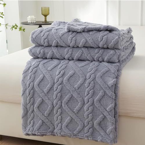 Mezzar Kuscheldecke Flauschig Decke,Kuscheldecke Fleecedecke Flanell Decke Wohndecken Couchdecke Decken für Sofa, Couch und Tagesdecke (Greyblue, 150 * 200) von Mezzar