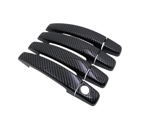 Mfibbmf Auto Außengriff Türgriff Für Opel Für Corsa D Für Vauxhall Für Corsa S07 2007~2014 Auto Türgriff Abdeckung Trim Set Außen Zubehör Vorderer Linker Türgriffe(Carbon Fiber 4pcs) von Mfibbmf