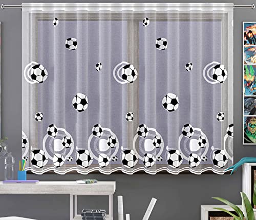 MforStyle Fenstervorhang, Fußball-Motiv, 137 cm lang, 200 cm breit von MforStyle