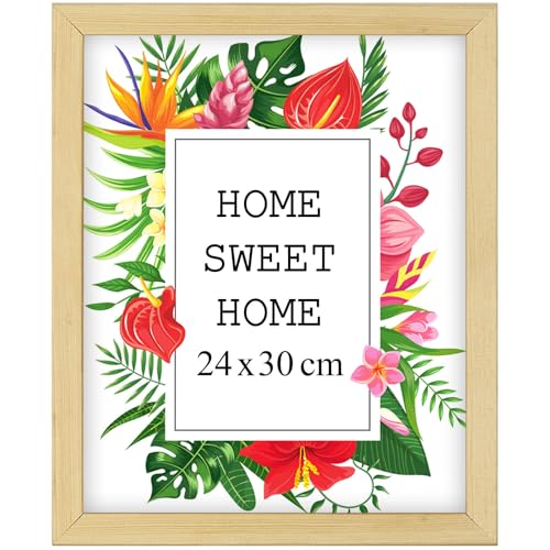 Mg Design Bilderrahmen 24x30 cm - Farbe Natur, aus Holz, mit Acrylglas - zum vertikalen oder horizontalen Aufhängen, ohne Hintergrund, für Fotos, Poster, Puzzles Mg Design Bilderrahmen 24x30 cm - Farbe Natur, aus Holz, mit Acrylglas - zum vertikalen oder horizontalen Aufhängen, ohne Hintergrund, für Fotos, Poster, Puzzles von MG Design