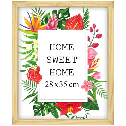 Mg Design Bilderrahmen 28x35 cm - Farbe Natur, aus Holz, mit Acrylglas - zum vertikalen oder horizontalen Aufhängen, ohne Hintergrund, für Fotos, Poster, Puzzles Mg Design Bilderrahmen 28x35 cm - Farbe Natur, aus Holz, mit Acrylglas - zum vertikalen oder horizontalen Aufhängen, ohne Hintergrund, für Fotos, Poster, Puzzles von MG Design