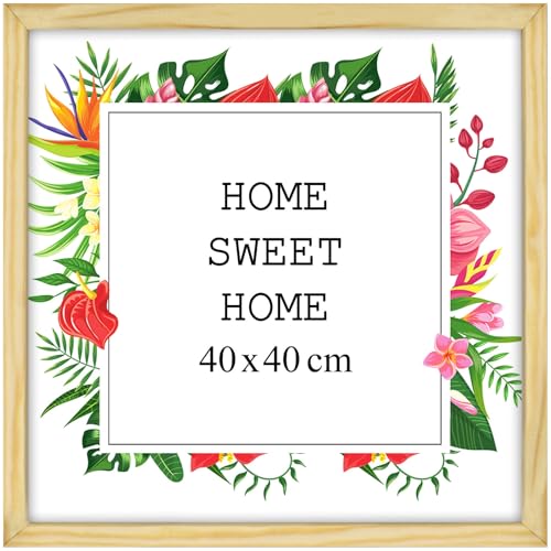 Mg Design Bilderrahmen 40x40 cm - Farbe Natur, aus Holz, mit Acrylglas - zum vertikalen oder horizontalen Aufhängen, ohne Hintergrund, für Fotos, Poster, Puzzles Mg Design Bilderrahmen 40x40 cm - Farbe Natur, aus Holz, mit Acrylglas - zum vertikalen oder horizontalen Aufhängen, ohne Hintergrund, für Fotos, Poster, Puzzles von MG Design