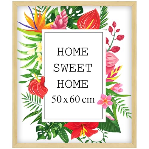 Mg Design Bilderrahmen 50x60 cm - Farbe Natur, aus Holz, mit Acrylglas - zum vertikalen oder horizontalen Aufhängen, ohne Hintergrund, für Fotos, Poster, Puzzles Mg Design Bilderrahmen 50x60 cm - Farbe Natur, aus Holz, mit Acrylglas - zum vertikalen oder horizontalen Aufhängen, ohne Hintergrund, für Fotos, Poster, Puzzles von MG Design