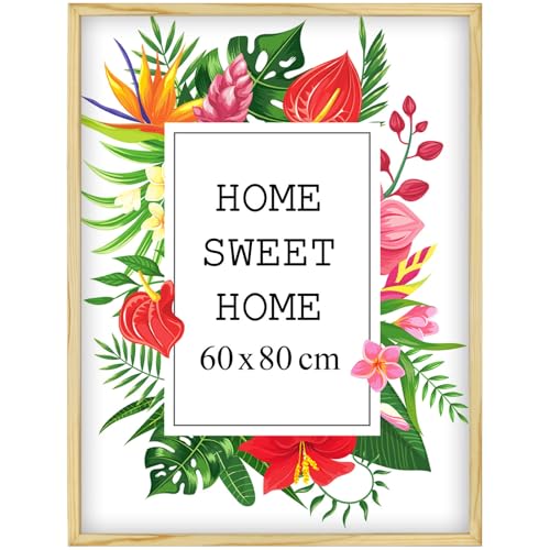 Mg Design Bilderrahmen 60 x 80 cm - Farbe Natur, aus Holz, mit Acrylglas - zum vertikalen oder horizontalen Aufhängen, ohne Hintergrund, für Fotos, Poster, Puzzles Mg Design Bilderrahmen 60 x 80 cm - Farbe Natur, aus Holz, mit Acrylglas - zum vertikalen oder horizontalen Aufhängen, ohne Hintergrund, für Fotos, Poster, Puzzles von MG Design