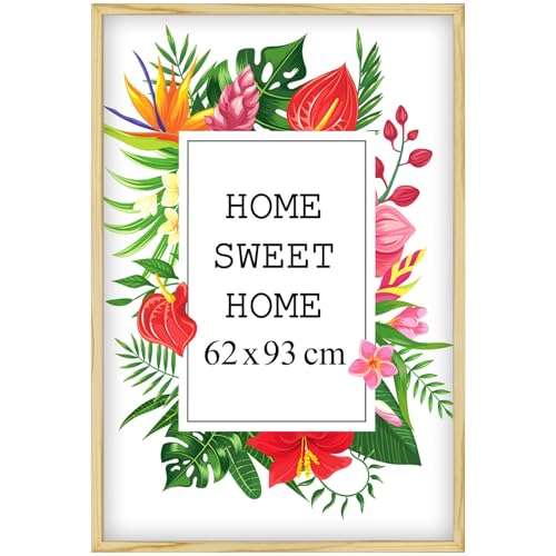Mg Design Bilderrahmen 62x93 cm - Farbe Natur, aus Holz, mit Acrylglas - zum vertikalen oder horizontalen Aufhängen, ohne Hintergrund, für Fotos, Poster, Puzzles Mg Design Bilderrahmen 62x93 cm - Farbe Natur, aus Holz, mit Acrylglas - zum vertikalen oder horizontalen Aufhängen, ohne Hintergrund, für Fotos, Poster, Puzzles von MG Design