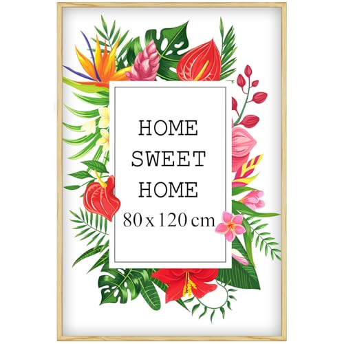 Mg Design Bilderrahmen 80x120 cm - Farbe Natur, aus Holz, mit Acrylglas - zum vertikalen oder horizontalen Aufhängen, ohne Hintergrund, für Fotos, Poster, Puzzles Mg Design Bilderrahmen 80x120 cm - Farbe Natur, aus Holz, mit Acrylglas - zum vertikalen oder horizontalen Aufhängen, ohne Hintergrund, für Fotos, Poster, Puzzles von MG Design