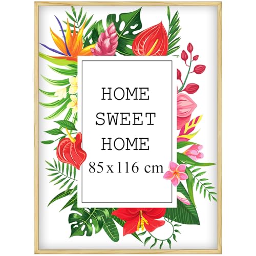 Mg Design Bilderrahmen 85x116 cm - Farbe Natur, aus Holz, mit Acrylglas - zum vertikalen oder horizontalen Aufhängen, ohne Hintergrund, für Fotos, Poster, Puzzles Mg Design Bilderrahmen 85x116 cm - Farbe Natur, aus Holz, mit Acrylglas - zum vertikalen oder horizontalen Aufhängen, ohne Hintergrund, für Fotos, Poster, Puzzles von MG Design