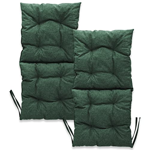 Mg Design Stuhlkissen 2er Set 50 x 100 cm Sitzkissen grün - Gartenstühle Sitzauflagen aus Polsterstoff, mit weicher Füllung, mit Schnüren zum Binden - Niedriglehner Auflagen Mg Design Stuhlkissen 2er Set 50 x 100 cm Sitzkissen grün - Gartenstühle Sitzauflagen aus Polsterstoff, mit weicher Füllung, mit Schnüren zum Binden - Niedriglehner Auflagen von Mg Design