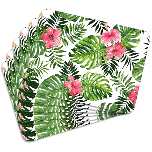 Tischset Satz mit 6 Stück 40x30 cm Blumen 10, Tischuntersetzer Abwaschbar - Hitzebeständige Korkrückseite hält Temperaturen von 100°C Stand, verrutscht Nicht - Platzdeckchen für Die Küche Tischset Satz mit 6 Stück 40x30 cm Blumen 10, Tischuntersetzer Abwaschbar - Hitzebeständige Korkrückseite hält Temperaturen von 100°C Stand, verrutscht Nicht - Platzdeckchen für Die Küche von MG Design