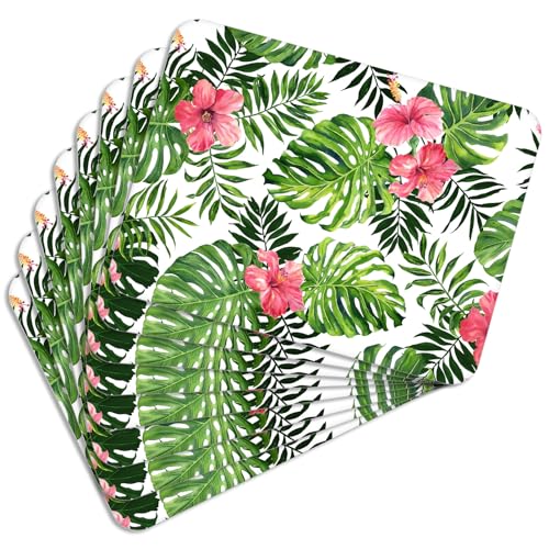 Tischset Satz mit 8 Stück 40x30 cm Blumen 10, Tischuntersetzer Abwaschbar - Hitzebeständige Korkrückseite hält Temperaturen von 100°C Stand, verrutscht Nicht - Platzdeckchen für Die Küche Tischset Satz mit 8 Stück 40x30 cm Blumen 10, Tischuntersetzer Abwaschbar - Hitzebeständige Korkrückseite hält Temperaturen von 100°C Stand, verrutscht Nicht - Platzdeckchen für Die Küche von MG Design