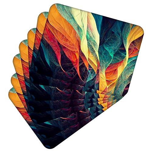 Tischset Satz mit 8 Stück 40x30 cm Coloroful abstraction 1 Tischuntersetzer Abwaschbar - Hitzebeständige Korkrückseite hält Temperaturen von 100°C stand, verrutscht nicht - Platzdeckchen für Die Küche Tischset Satz mit 8 Stück 40x30 cm Coloroful abstraction 1 Tischuntersetzer Abwaschbar - Hitzebeständige Korkrückseite hält Temperaturen von 100°C stand, verrutscht nicht - Platzdeckchen für Die Küche von Mg Design