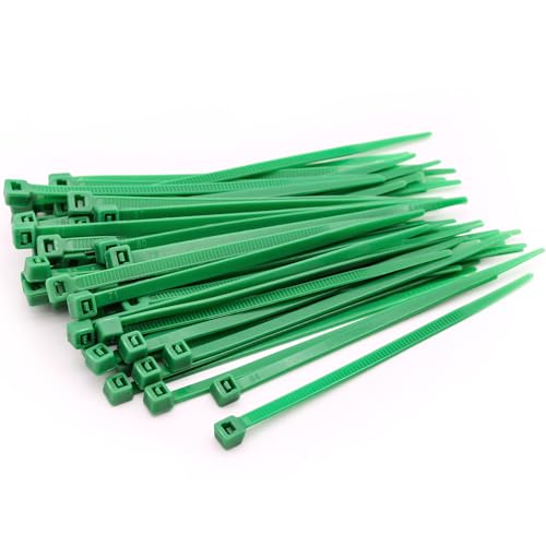 200 Stück Mini Kabelbinder Grün 100 x 2.5 mm, MgcTolBox Nylon Kabelbinder Klein Wetterfest Kabelbinder UV-Beständig | Kabelbinder Grün Set für Kabelmanagement, Gartenarbeit, Draussen, Zäunen von MgcTolBox