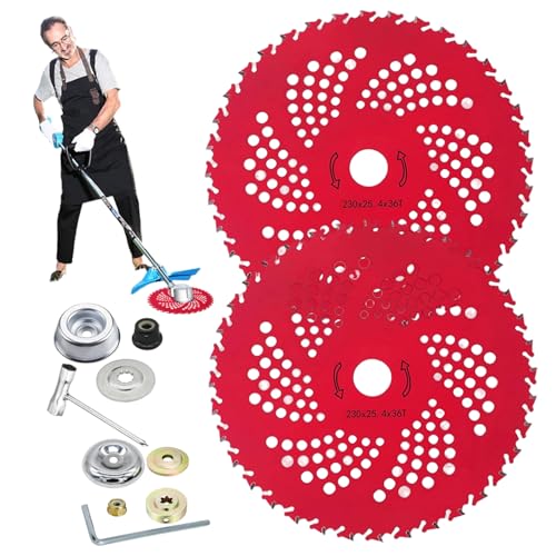 2pcs Unkraut Wacker Blade mit Accessoires 9 Zoll 36 Zähne Hardlegierung von Mgonwl