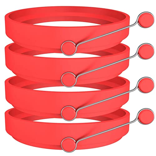 4pcs kreative Eierringe praktische Silikon -Eierpfannkuchen -Schimmelpilz -Multi -Verwendung -Ringe Form Redegegg von Mgonwl