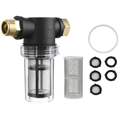 Gartenschlauchfilter, 3/4 Wasserschlauchfilter mit 100 -Mesh -Bildschirm und 40 -Mesh -Bildschirm für die Druckwascheinlasswasser von Mgonwl