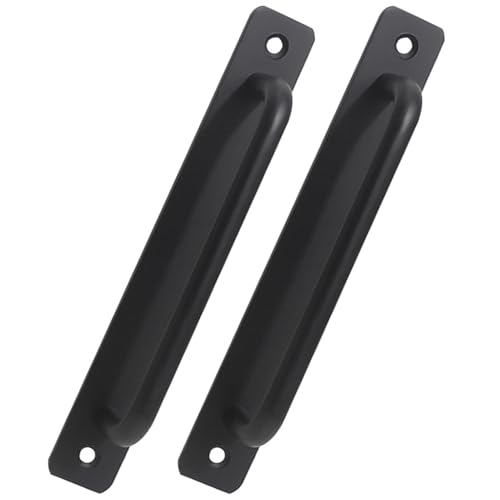 Mgonwl 2pcs Scheunentürgriff, Aluminiumlegierung schwarzer Torgriff, 5, 8 -Zoll von Mgonwl