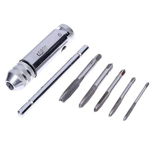 Mgonwl T-Handle-Ratschen-Tap-Halterschlüsselschlüssel-Tap-Schraubenschlüssel-Set-Werkzeuge mit 5pcs M1-M5-Schraubengewinde Mgonwl T-Handle-Ratschen-Tap-Halterschlüsselschlüssel-Tap-Schraubenschlüssel-Set-Werkzeuge mit 5pcs M1-M5-Schraubengewinde von Mgonwl