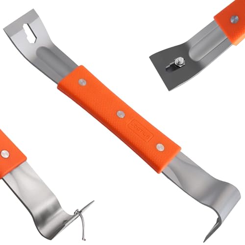 Pry Bar 10, 7 Zoll 3 in 1 Wreckstab Edelstahl Flat Pry mit Schraubendreher, integrierter Nagelabzieher Universal Stahl für DIY, Tischlerei Pry Bar 10, 7 Zoll 3 in 1 Wreckstab Edelstahl Flat Pry mit Schraubendreher, integrierter Nagelabzieher Universal Stahl für DIY, Tischlerei von Mgonwl