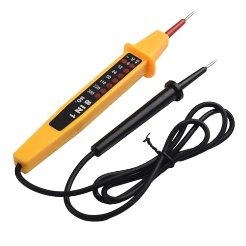 Spannungstester -Stift, tragbarer Spannungsdetektorstift mit LED -Leuchten, sicher und einfach für tägliche Inspektion und industrielle Messung DC -Detektor zu betreiben von Mgonwl