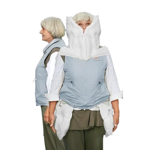 MhWrughts Anti-Fall-Airbag-Weste für Senioren, intelligente Anti-Fall-Airbag-Weste, App zeigt Trainingsdaten an, Pop-up in 0,08 s zum Schutz älterer Menschen,Women'ssize:gray-2XL von MhWrughts