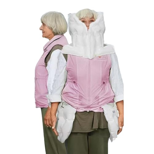 MhWrughts Anti-Fall-Airbag-Weste für Senioren, intelligente Anti-Fall-Airbag-Weste, App zeigt Trainingsdaten an, Pop-up in 0,08 s zum Schutz älterer Menschen,Women'ssize:pink-S von MhWrughts