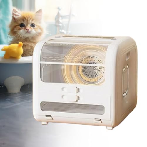 MhWrughts Trocknerbox für die Tierpflege, Haustier-Trocknerbox, Haustier-Trocknerbox mit großer Kapazität, 16–40 °C einstellbar, mit Reinigungsset, für Katzen und Hunde unter 20 kg von MhWrughts