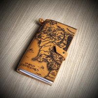 Herr Der Ringe Wrapped Leder Journal, Karte Des Mittelerde Notizbuch, Custom Monogrammed Insert Tagebuch von MhandcraftLeather