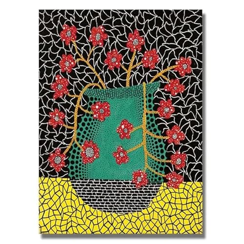 Mhdfi Domfk Yayoi Kusama Poster Abstrakte Blumen Wandkunst Yayoi Kusama Leinwand Malerei Und Drucke Nordic Home Wohnzimmer Dekor Bild 40x60cmx1 Kein Rahmen von Mhdfi Domfk
