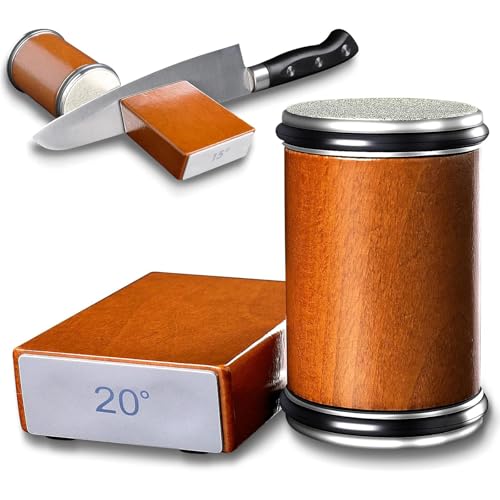Messerschärfer Profi, Diamant & Keramik Rollschleifer Messerschärfer Rolle, Haushalt Kipp-Winkel Schleifstein Messer, Knife Sharpene (Bilateral) von Mhekrep