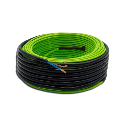 9,5m EcoTWIN S Heizkabel 17W/m - 1,0 bis 1,5m² elektrische Fußbodenheizung für Fliesen Estrich Beton - IPX7 Heizdraht Heizleiter Heizmatte Badezimmer geeignet von Mi-Heat