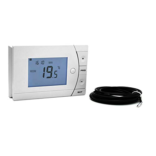 Aufputz Raum-Thermostat programmierbar NC/NO Kontakt bis 8A inkl. externer Sensor von Mi-Heat