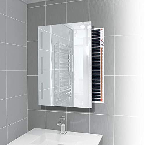 Elektrische Spiegelheizung 80x75cm Folie Infrarot-Heizung Badheizung von Mi-Heat