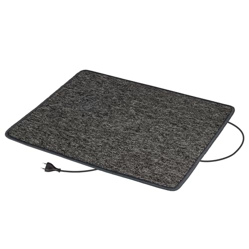 Infrarot Heizteppich Fußwärmer Heizmatte 60x70cm - Made in Germany - Teppichheizung 47 Watt, 230V, Farbe: Anthrazit von Mi-Heat