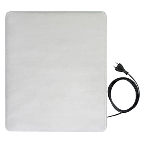 Mi-Heat 230V Heizteppich Badezimmer Weiß 55x65cm = 50 Watt von Mi-Heat