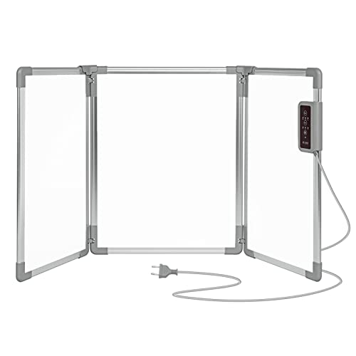 Mi-Heat Faltbares Aluminium Heizpaneel 53x108cm Infrarot Schreibtischheizung 350W bis 80°C Heizwand für Büro Home Office Arbeitsplatz Kassen Empfangstheken von Mi-Heat