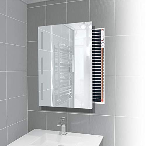 Spiegelfolie 30x100cm gegen Beschlagenen Spiegel Meterware Kleine Heizung von Mi-Heat